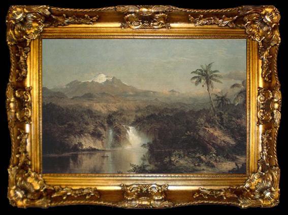 framed  Frederic E.Church View of Cotopaxi, ta009-2